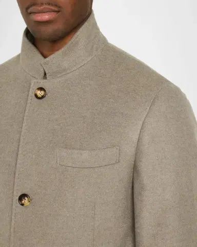 Brunello Cucinelli Men's Cashmere Nehru Jacket | Thumbnail 5 Brunello Cucinelli Men's Cashmere Nehru Jacket | Thumbnail 5