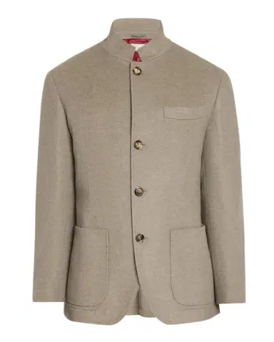 Brunello Cucinelli Men's Cashmere Nehru Jacket | Thumbnail 1 Brunello Cucinelli Men's Cashmere Nehru Jacket | Thumbnail 1