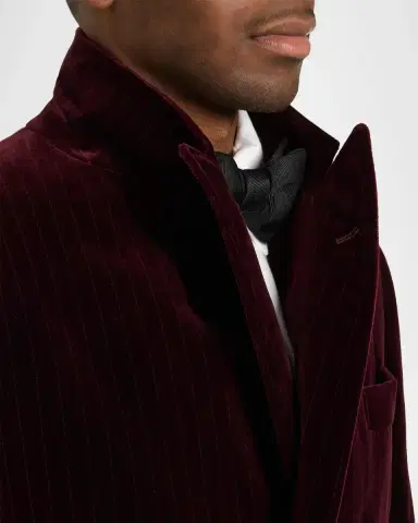 Brunello Cucinelli Men's Striped Velvet Cotton Blazer | Thumbnail 7 Brunello Cucinelli Men's Striped Velvet Cotton Blazer | Thumbnail 7