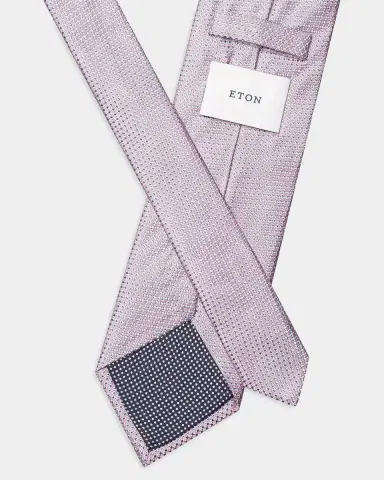 Eton Men's Geometric-Woven Linen Tie | Thumbnail 2