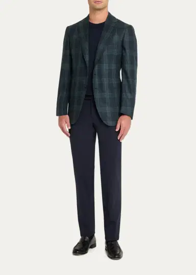 Cesare Attolini Men's Plaid Wool-Cashmere Blazer | Thumbnail 2 Cesare Attolini Men's Plaid Wool-Cashmere Blazer | Thumbnail 2