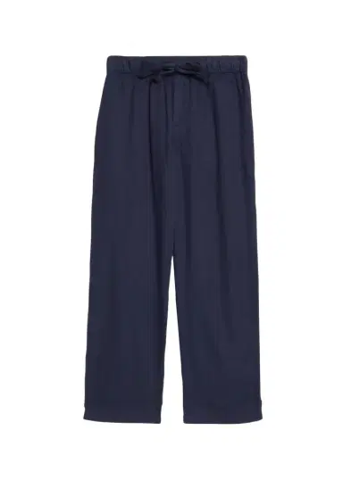 Frescobol Carioca Men's Midnight Linen-Blend Trousers | Thumbnail 1 Frescobol Carioca Men's Midnight Linen-Blend Trousers | Thumbnail 1