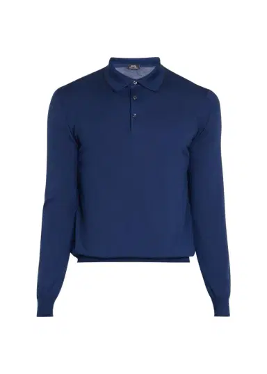 Cesare Attolini Men's Cashmere and Silk Tipped Polo Sweater | Thumbnail 1