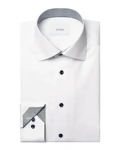 Eton Men's Twill Geometric-Lined Dress Shirt | Thumbnail 1 Eton Men's Twill Geometric-Lined Dress Shirt | Thumbnail 1