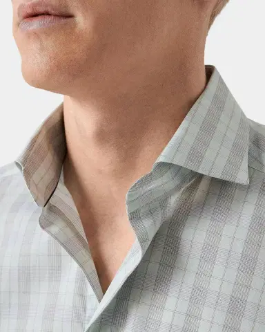 Eton Men's Contemporary Fit Plaid Sport Shirt | Thumbnail 4