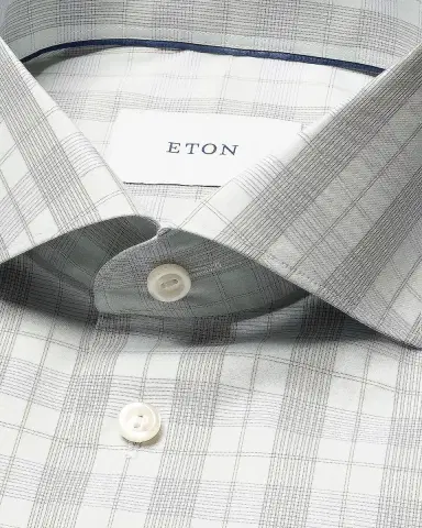 Eton Men's Contemporary Fit Plaid Sport Shirt | Thumbnail 5