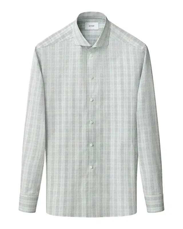Eton Men's Contemporary Fit Plaid Sport Shirt