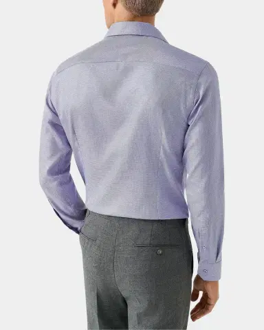 Eton Men's Contemporary-Fit Micro-Geometric Sport Shirt | Thumbnail 2