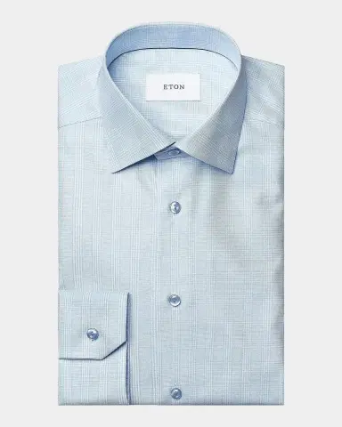 Eton Men's Contemporary-Fit Plaid Sport Shirt | Thumbnail 7