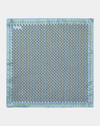 Eton Men's Pineapple Print Silk Twill Pocket Square | Thumbnail 2