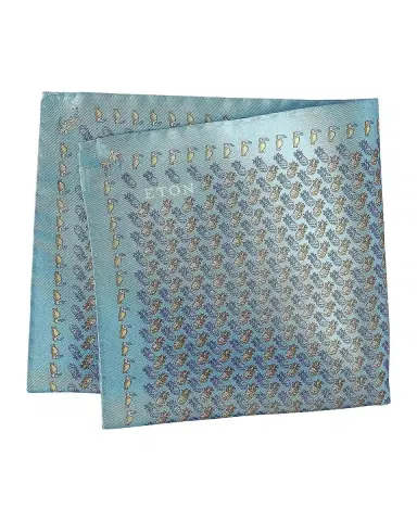 Eton Men's Pineapple Print Silk Twill Pocket Square | Thumbnail 3