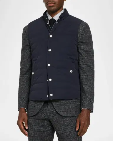 Brunello Cucinelli Men's Quilted Vest | Thumbnail 4 Brunello Cucinelli Men's Quilted Vest | Thumbnail 4