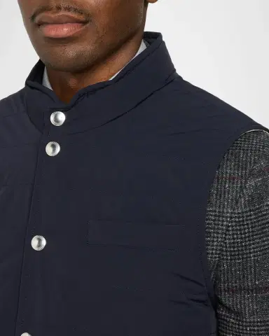 Brunello Cucinelli Men's Quilted Vest | Thumbnail 5 Brunello Cucinelli Men's Quilted Vest | Thumbnail 5