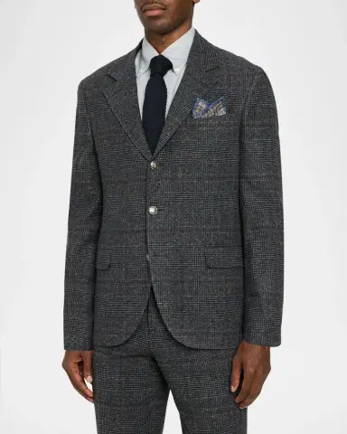 Brunello Cucinelli Glen Plaid Silk-Wool Blend Suit | Thumbnail 4 Brunello Cucinelli Glen Plaid Silk-Wool Blend Suit | Thumbnail 4