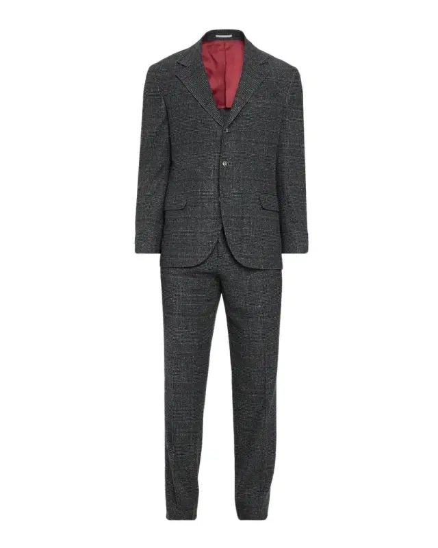 Brunello Cucinelli Glen Plaid Silk-Wool Blend Suit