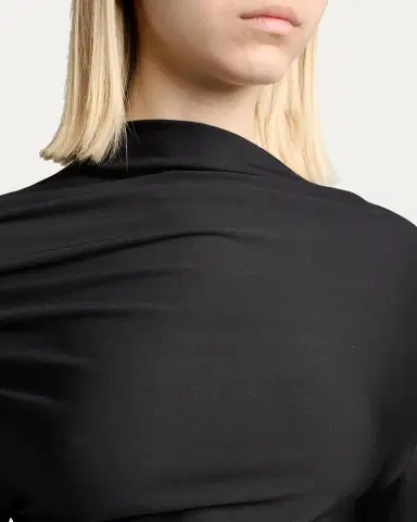 Victoria Beckham Draped Long-Sleeve Column Gown | Thumbnail 5 Victoria Beckham Draped Long-Sleeve Column Gown | Thumbnail 5