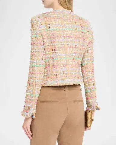MAISON COMMON Cotton Blend Tweed Macaroon Jacket | Thumbnail 3