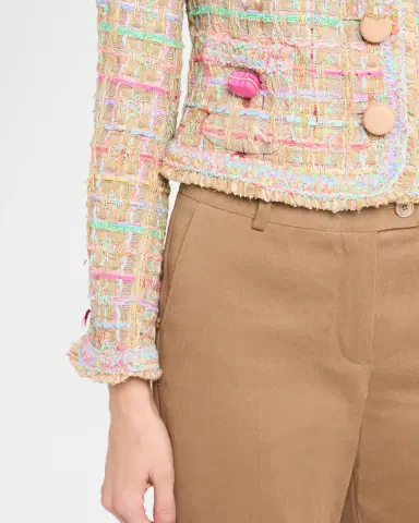 MAISON COMMON Cotton Blend Tweed Macaroon Jacket | Thumbnail 5