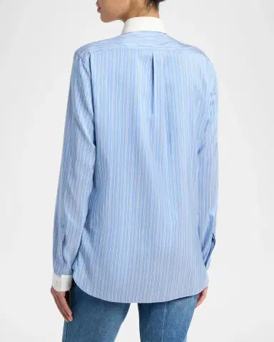 Tom Ford Striped Silk Button-Down Shirt | Thumbnail 3