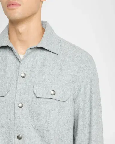 Brunello Cucinelli Men's Padded Wool Jacket | Thumbnail 5 Brunello Cucinelli Men's Padded Wool Jacket | Thumbnail 5