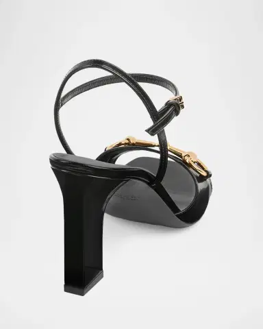 Gucci 85mm Signora Leather Ankle-Strap Sandals | Thumbnail 3 Gucci 85mm Signora Leather Ankle-Strap Sandals | Thumbnail 3