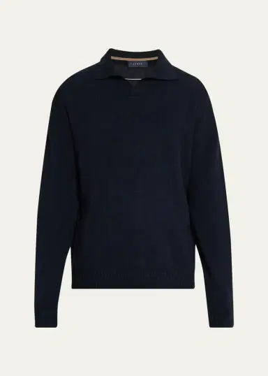 Sease Men's Coarsehair Cashmere Polo Shirt | Thumbnail 6