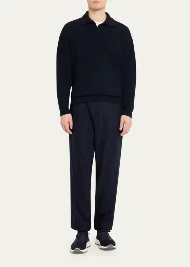 Sease Men's Coarsehair Cashmere Polo Shirt | Thumbnail 7