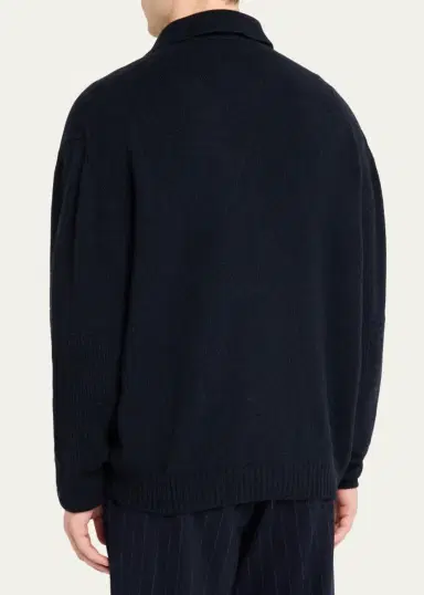 Sease Men's Coarsehair Cashmere Polo Shirt | Thumbnail 8