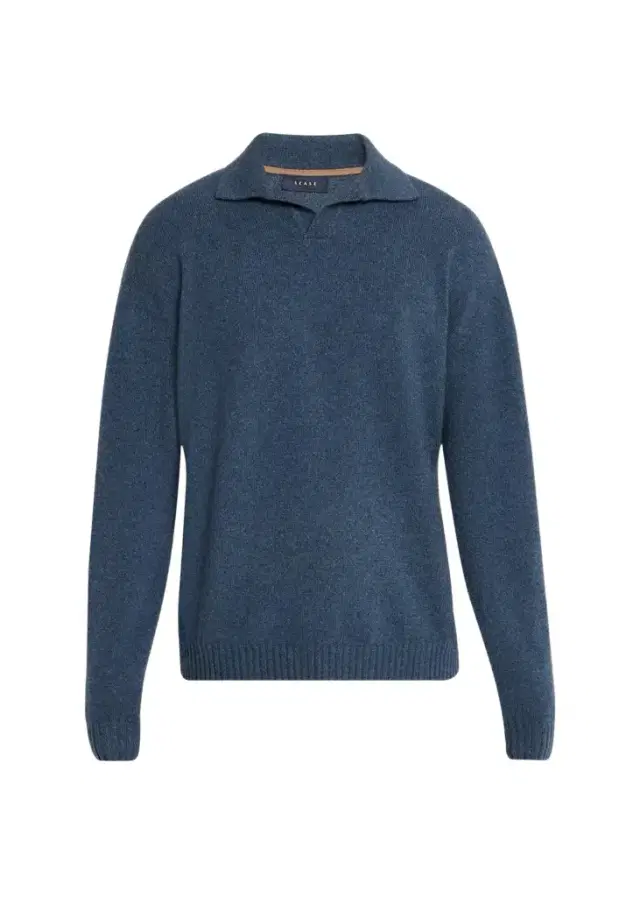 Sease Men's Coarsehair Cashmere Polo Shirt