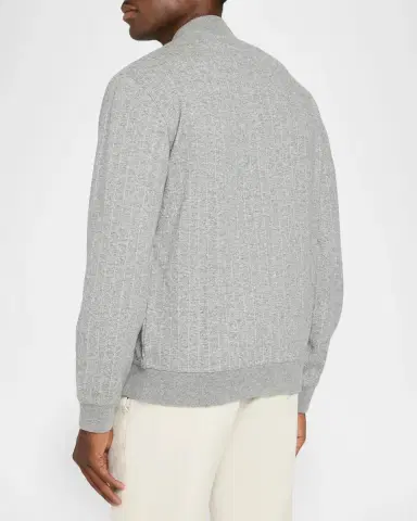 Brunello Cucinelli Men's Cotton-Blend Cardigan | Thumbnail 3