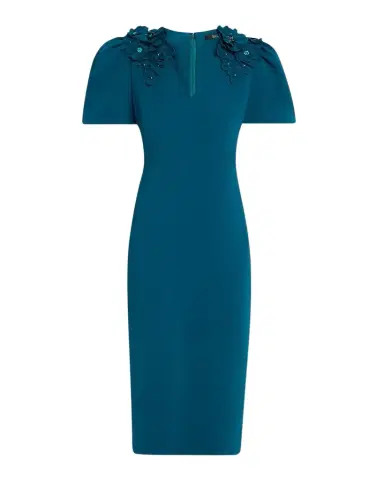 BADGLEY MISCHKA Floral Applique Bodycon Midi Dress | Thumbnail 1