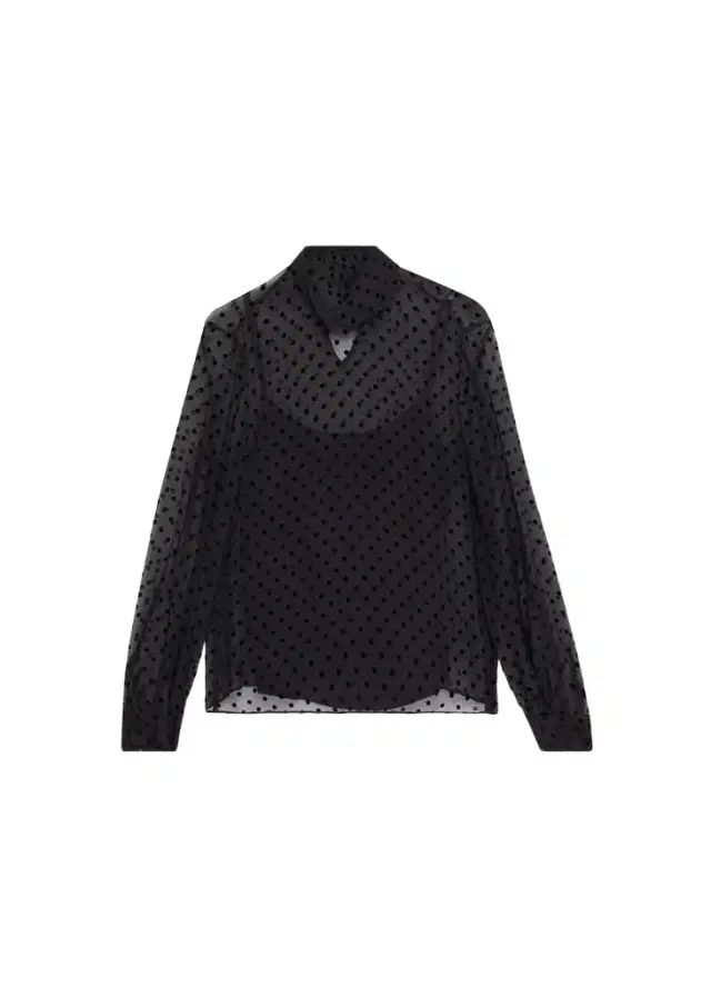 Lafayette 148 New York Polka Dot High-Neck Blouse