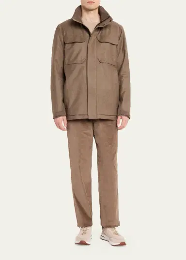 Sease Men's Wool-Cashmere Field Jacket | Thumbnail 2