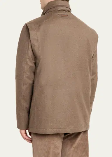 Sease Men's Wool-Cashmere Field Jacket | Thumbnail 3