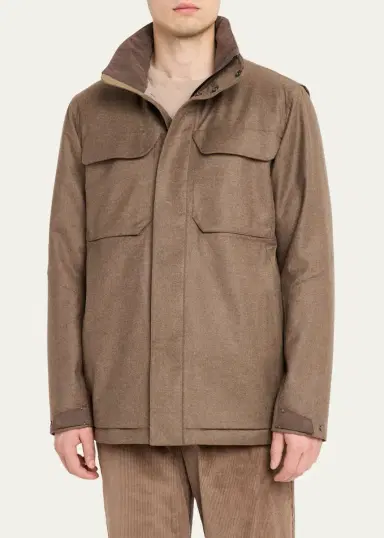 Sease Men's Wool-Cashmere Field Jacket | Thumbnail 4