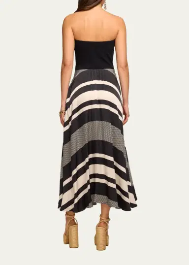 Ramy Brook Oakley Striped A-Line Midi Dress | Thumbnail 3
