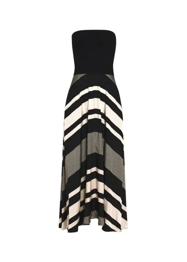 Ramy Brook Oakley Striped A-Line Midi Dress