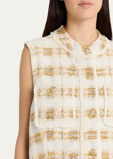 Ramy Brook Violet Tweed Longline Vest | Thumbnail 5