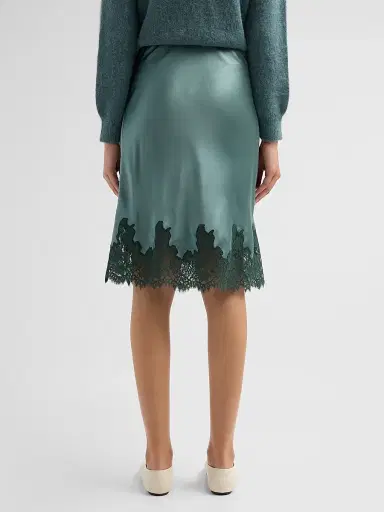 DÔEN Women's Elowette Silk & Lace Midi-Skirt | Thumbnail 3 DÔEN Women's Elowette Silk & Lace Midi-Skirt | Thumbnail 3