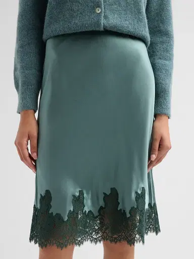 DÔEN Women's Elowette Silk & Lace Midi-Skirt | Thumbnail 5 DÔEN Women's Elowette Silk & Lace Midi-Skirt | Thumbnail 5