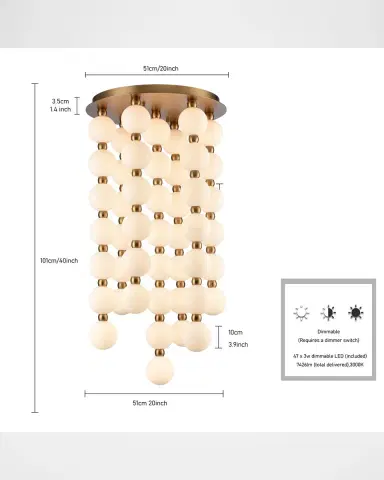 Arabela Lighting Mod 40" 47-Light LED Chandelier | Thumbnail 8 Arabela Lighting Mod 40" 47-Light LED Chandelier | Thumbnail 8