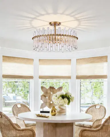 Arabela Lighting Icicles 21" 6-Light Semi-Flush Mount | Thumbnail 3 Arabela Lighting Icicles 21" 6-Light Semi-Flush Mount | Thumbnail 3