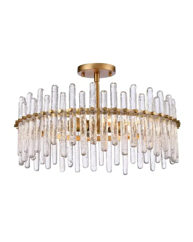 Arabela Lighting Icicles 21" 6-Light Semi-Flush Mount