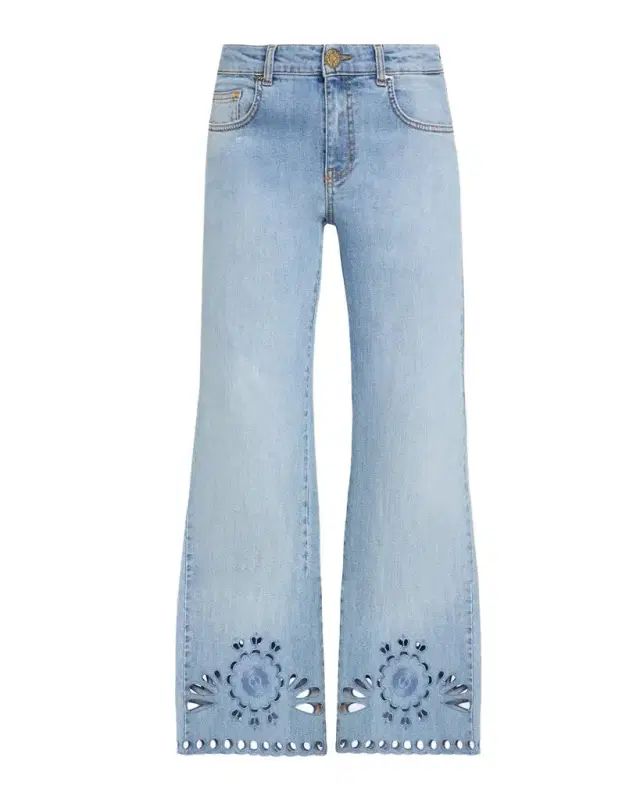 MAISON COMMON Wide-Leg Cutout Denim Pants