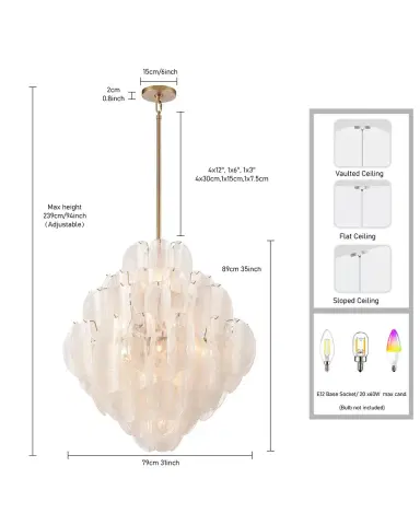 Arabela Lighting Chateau 31" 20-Light Chandelier | Thumbnail 14