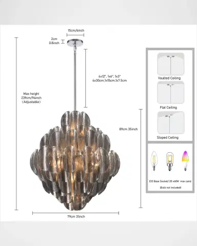 Arabela Lighting Chateau 31" 20-Light Chandelier | Thumbnail 7