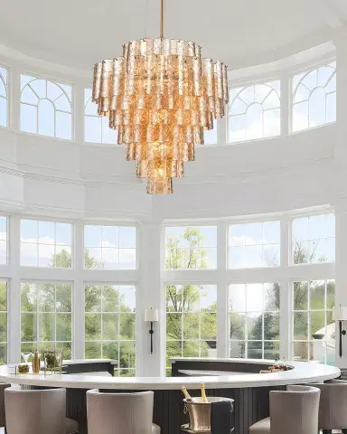 Arabela Lighting Fire and Ice 37" 21-Light Chandelier | Thumbnail 2 Arabela Lighting Fire and Ice 37" 21-Light Chandelier | Thumbnail 2