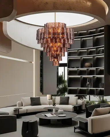 Arabela Lighting Fire and Ice 37" 21-Light Chandelier | Thumbnail 7 Arabela Lighting Fire and Ice 37" 21-Light Chandelier | Thumbnail 7