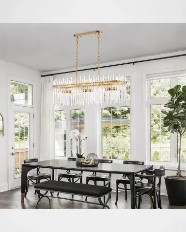 Arabela Lighting Icicles 45" 6-Light Linear Chandelier | Thumbnail 5 Arabela Lighting Icicles 45" 6-Light Linear Chandelier | Thumbnail 5