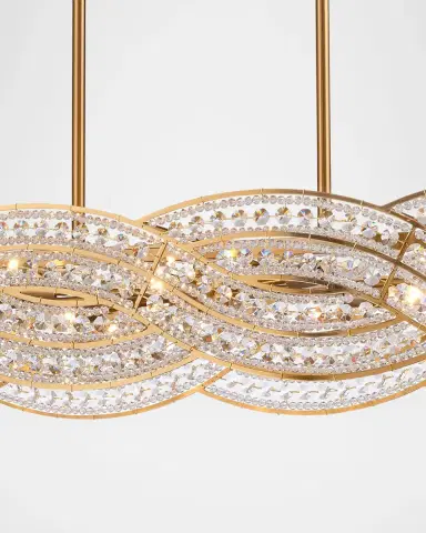 Arabela Lighting Anastasia 47" 8-Light Linear Chandelier | Thumbnail 3 Arabela Lighting Anastasia 47" 8-Light Linear Chandelier | Thumbnail 3